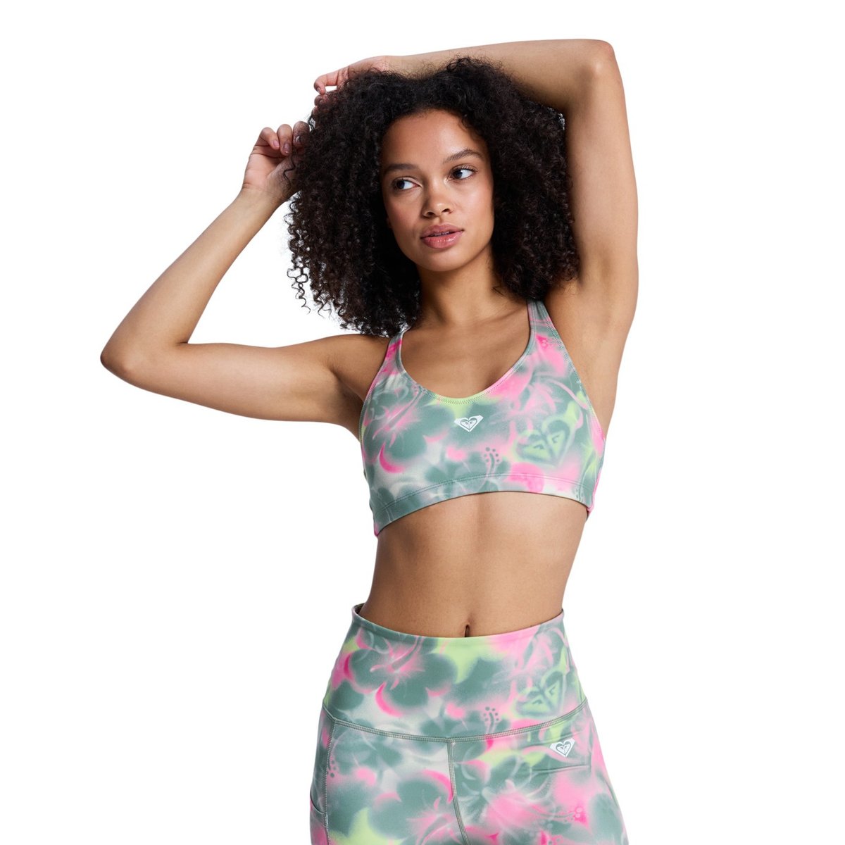 Brassière de sport HEART INTO IT PT. vert oil green all heart, ROXY