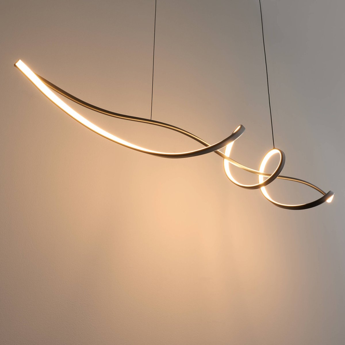 Suspension moderne en spirale - LYBELLA noir, KOSILUM