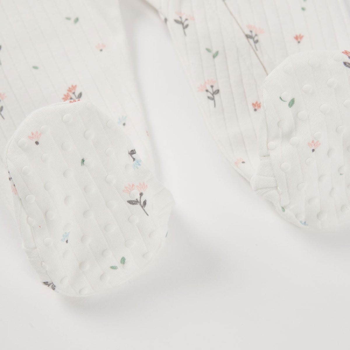 Pyjama bébé imprimé fleurs avec volants multicolore, BOBOLI