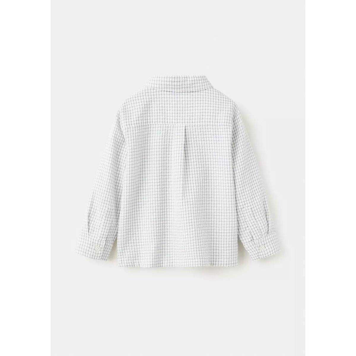Chemise droite carreaux blanc cassé, MANGO BABY