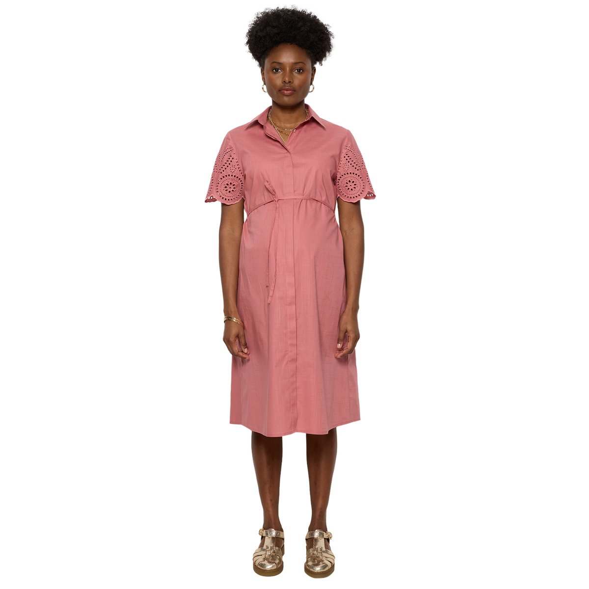 Robe chemise allaitement rose, VERTBAUDET