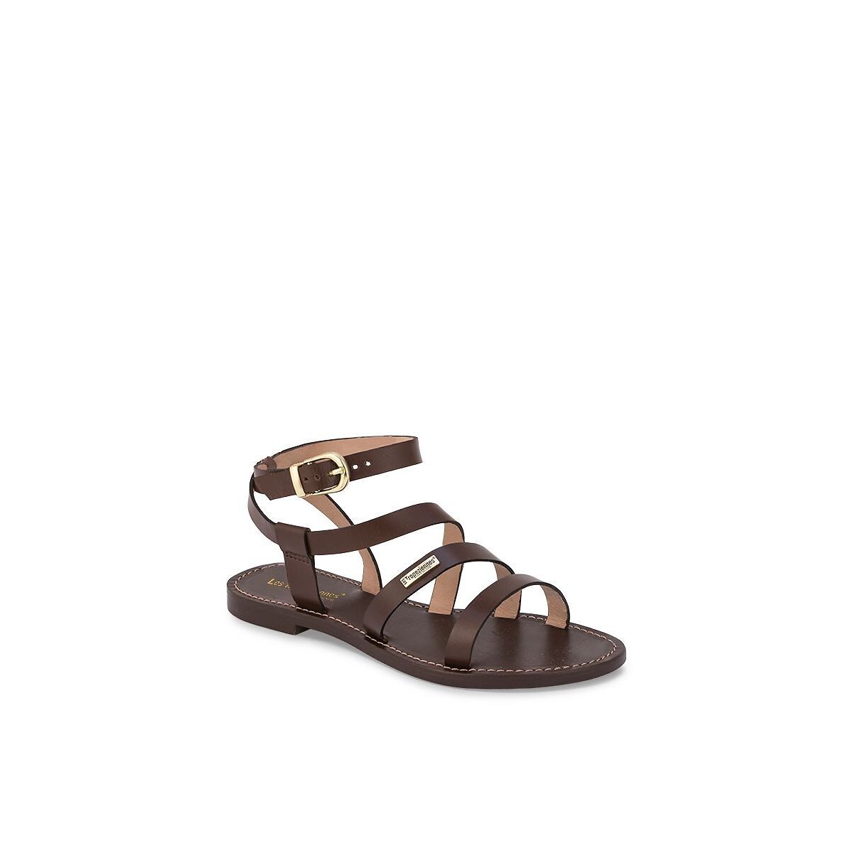 Flache Ledersandalen Hagnel schokolade, LES TROPEZIENNES PAR M.BELARBI