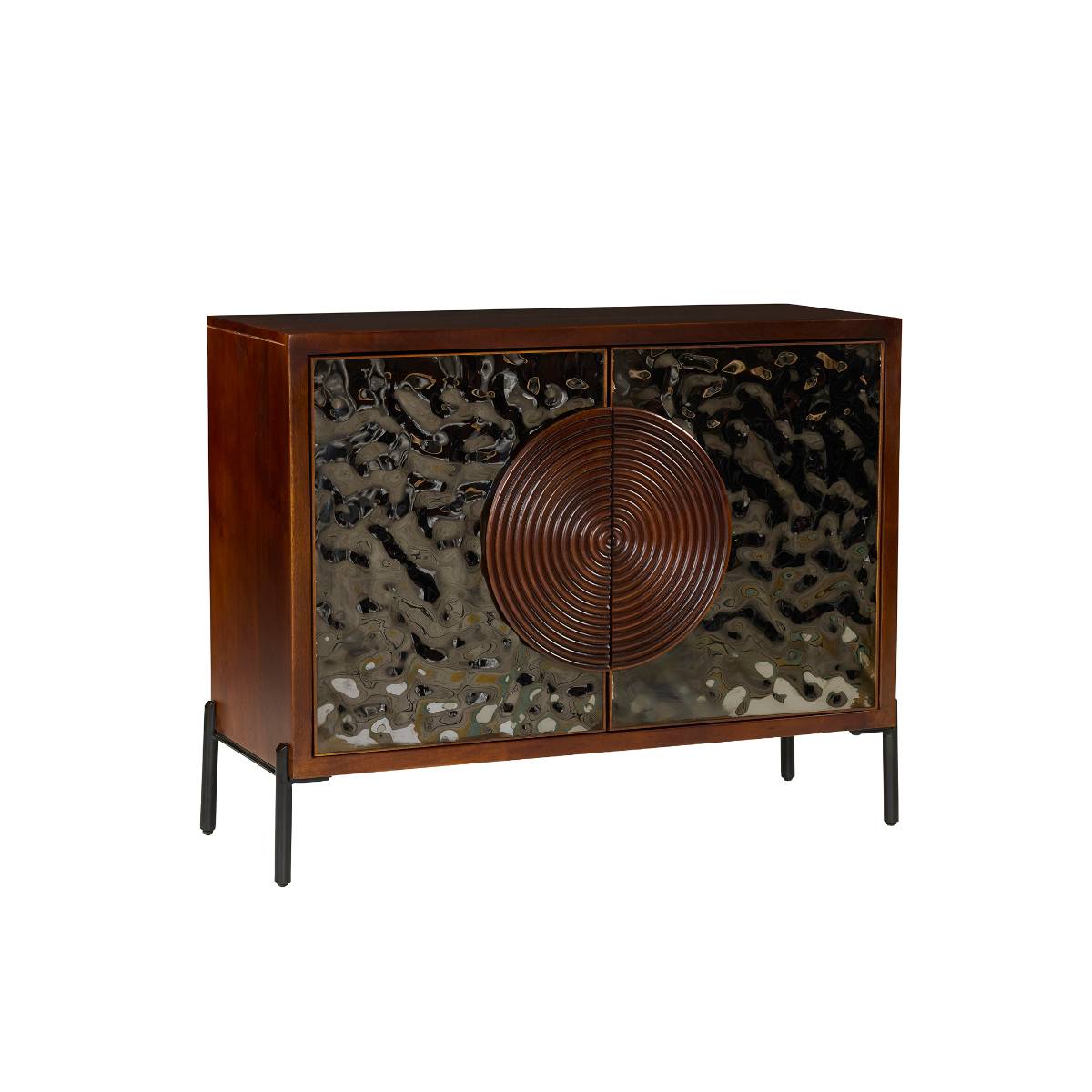 Buffet en bois de manguier et en métal NAYELI bois foncé, MADE IN MEUBLES