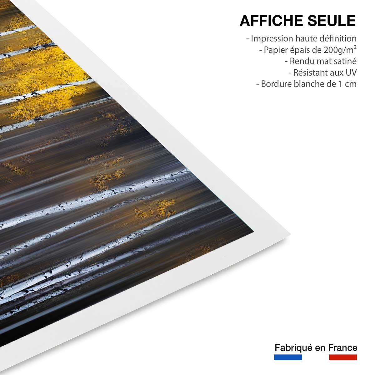 Affiche paysage Rideau d'automne affiche seule, HEXOA