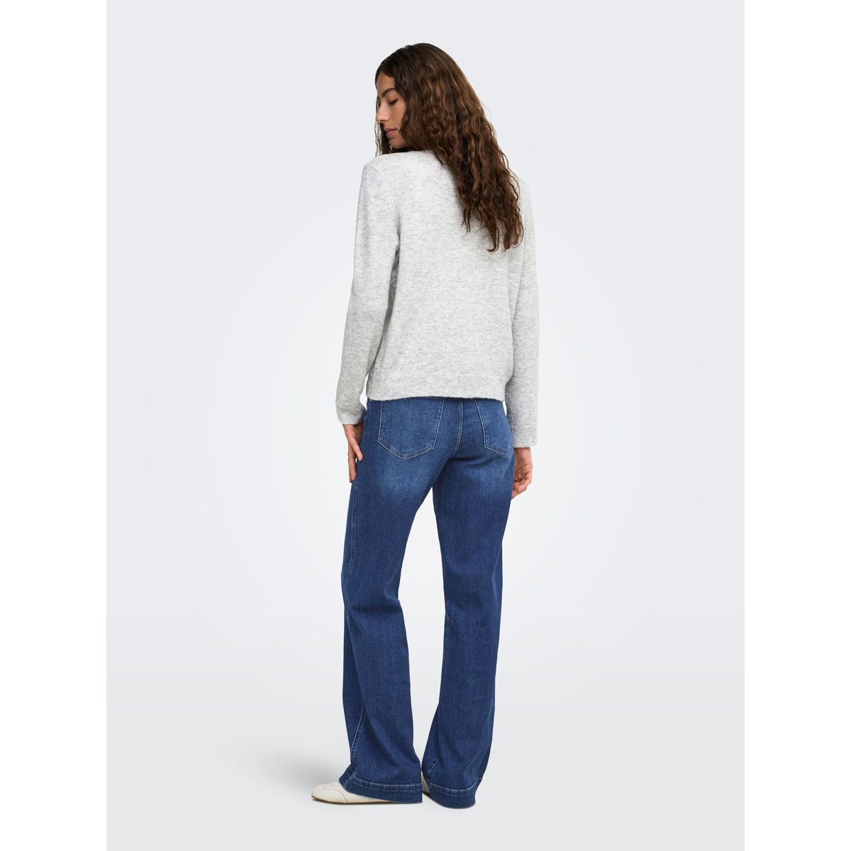 Pull En Maille light grey melange 1, ONLY
