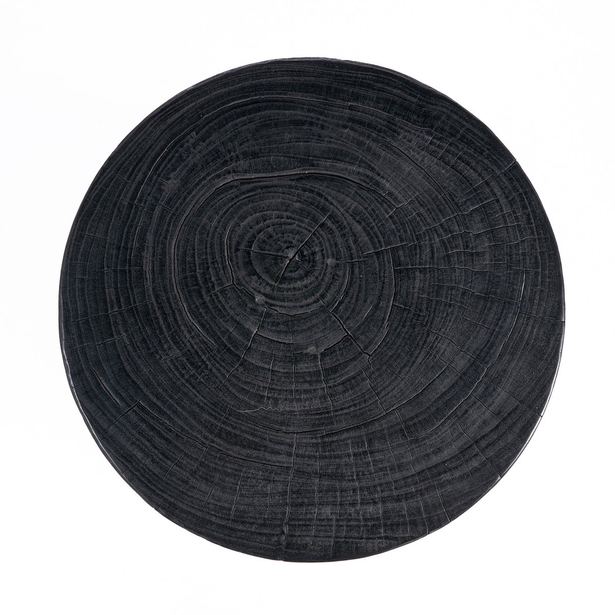 Tabouret en bois SQUAT SPOT noir, BAZAR BIZAR