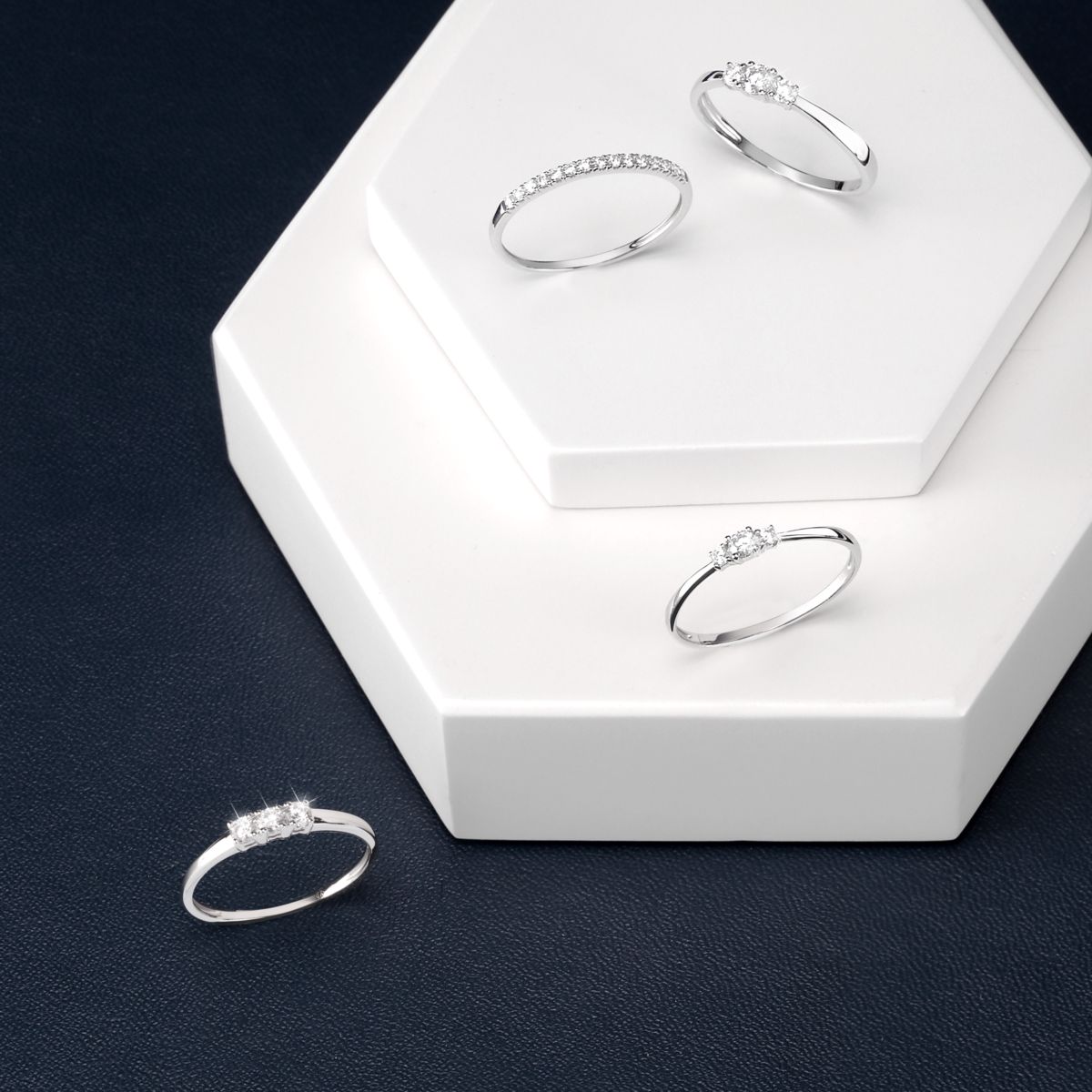 Bague en or blanc 375 B-CLASSIC argent, BLUESPIRIT