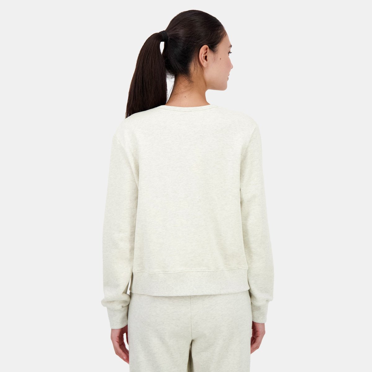 Sweat col rond Contemporain beige, LE COQ SPORTIF