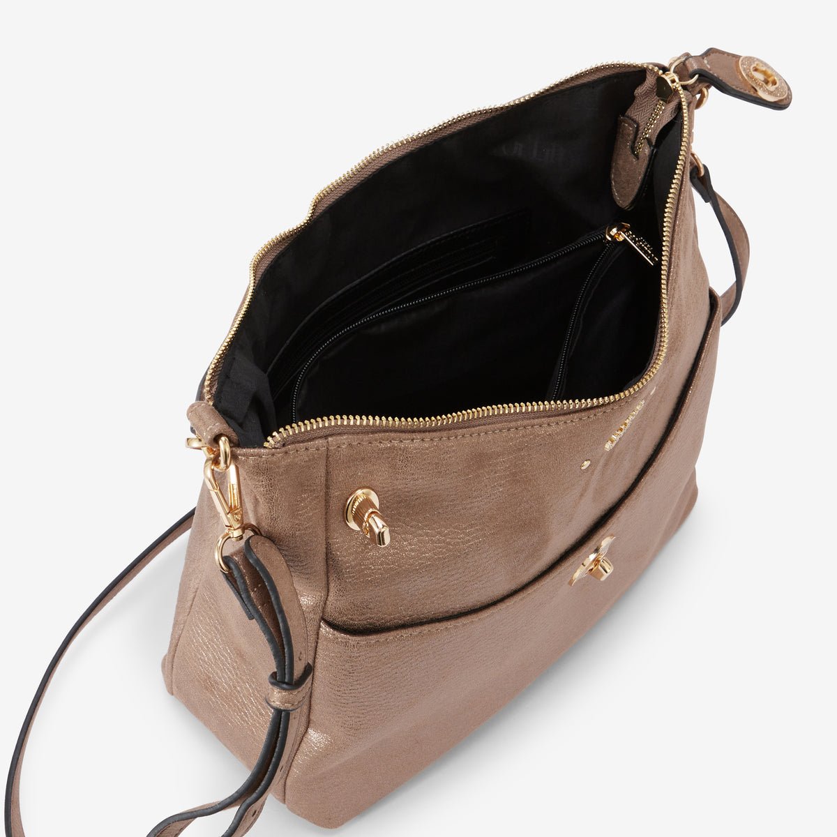 Sac hobo  Roselyne doré,taupe, LOLLIPOPS
