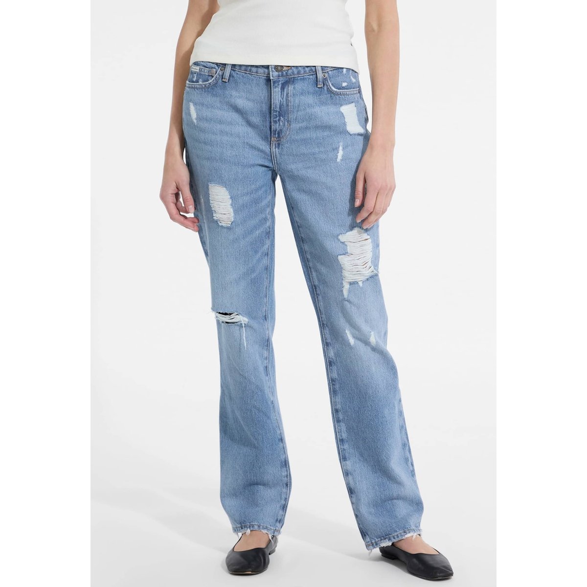 Jean Droit Taille Moyenne G08 bleu ciel, GUESS JEANS