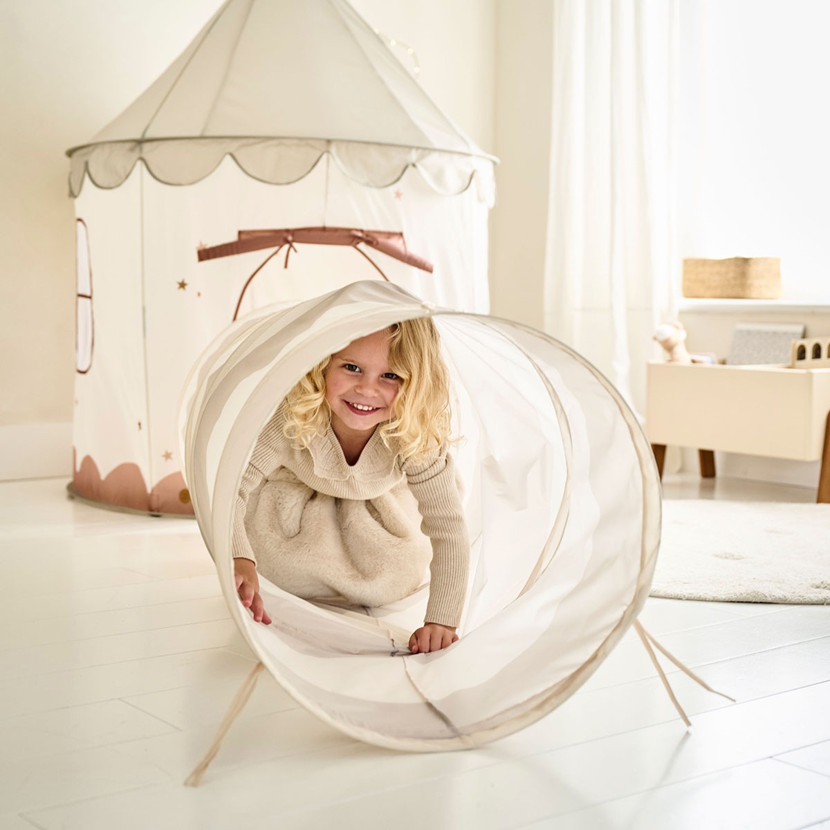 Tunnel de jeu «Lune» LUNE beige, taupe, PETITE AMELIE