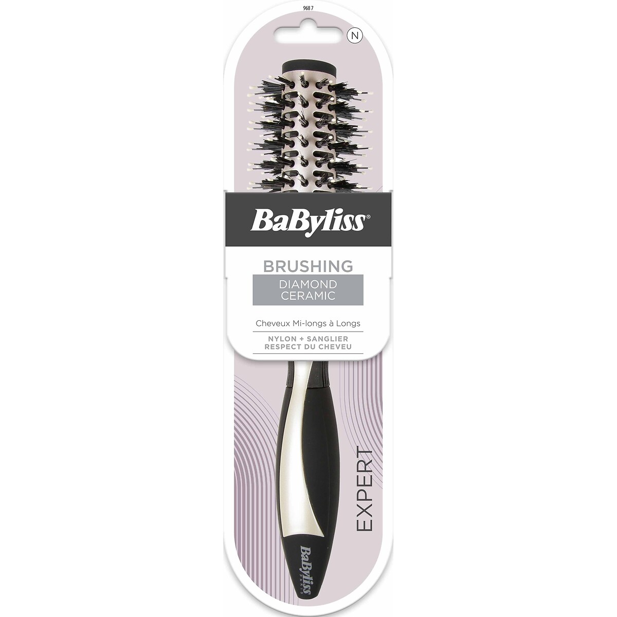 Brushing-Bürste 24 mm Diamond Ceramic schwarz, BABYLISS