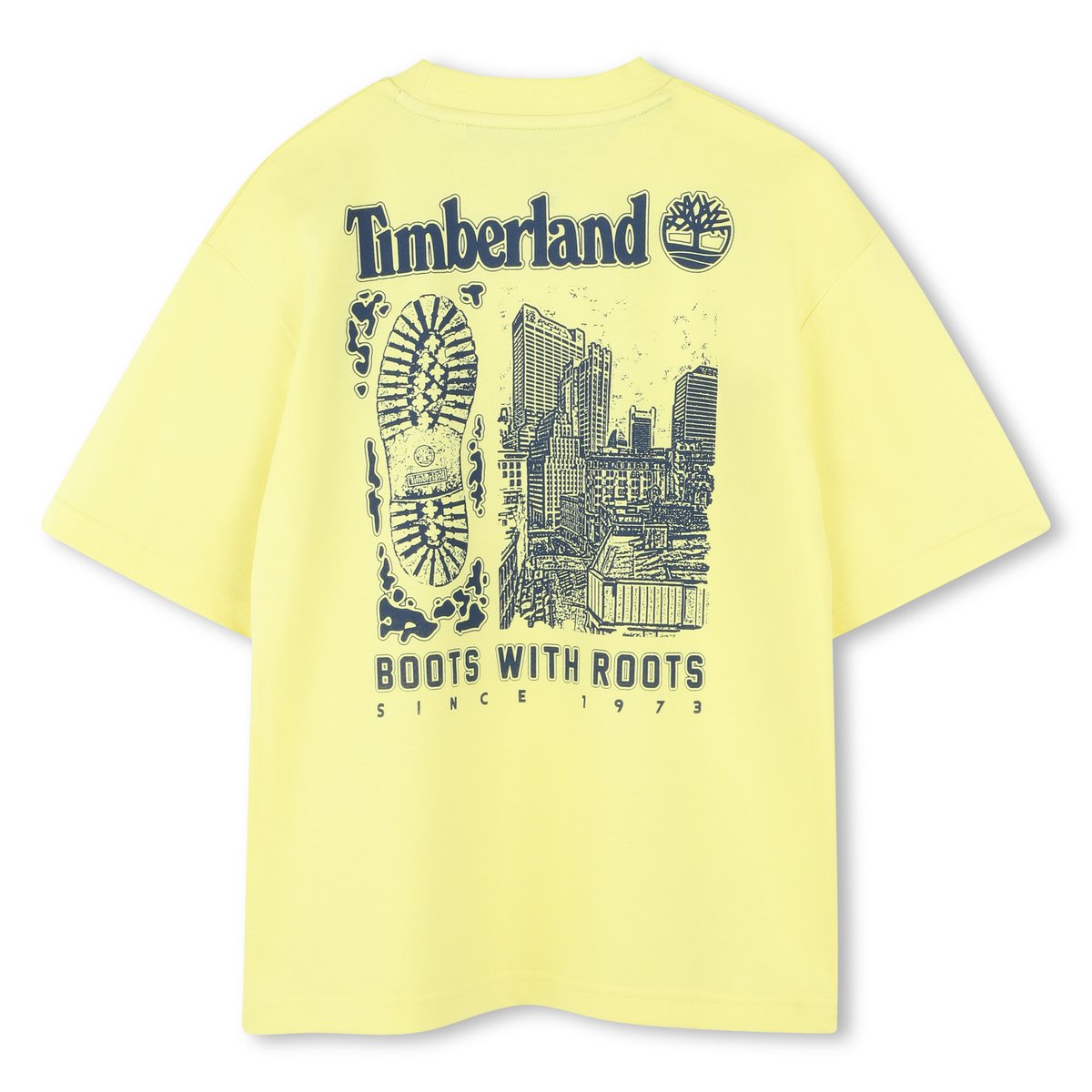 T-shirt avec imprimés jaune tendre, TIMBERLAND