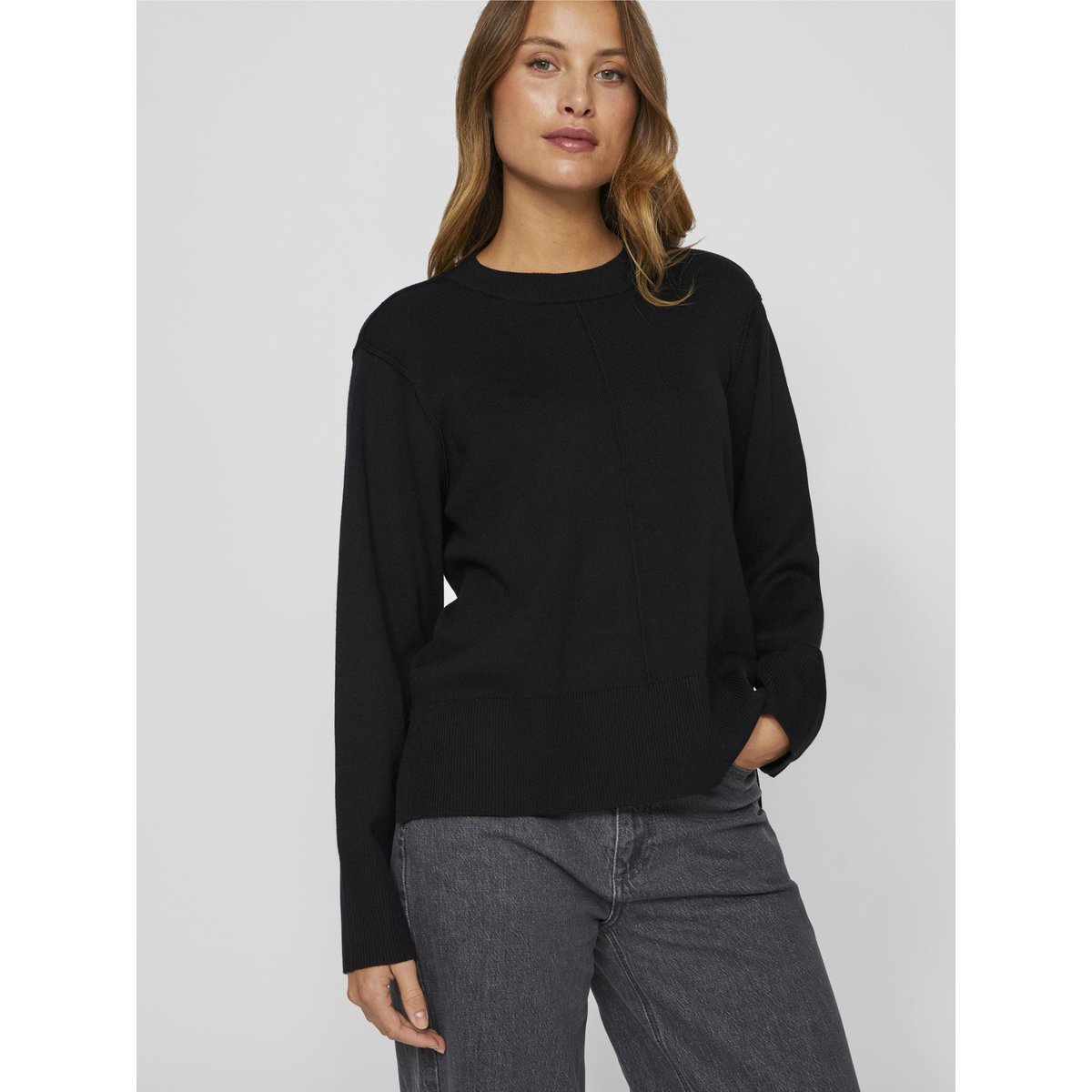 Pull En Maille Col rond black beauty, VILA