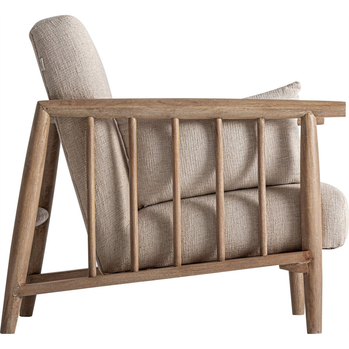 Fauteuil en bouleau, Finition artisanale marron bois naturel chaleureux, RECOLLECTION