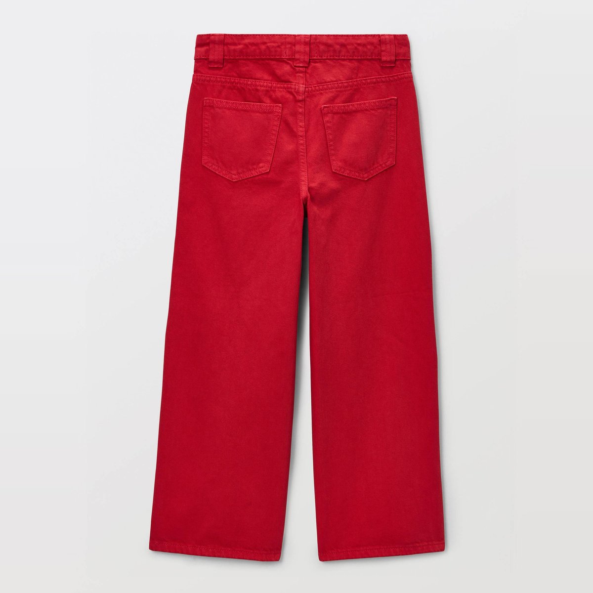 Pantalon uni avec poche coeur en coton goyave, MONOPRIX