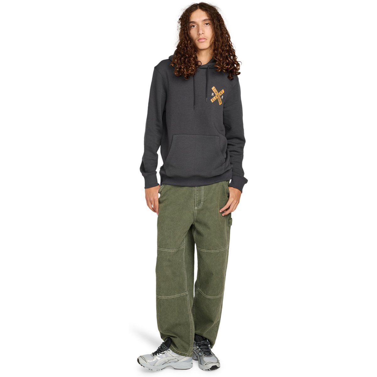 Sweat à capuche TIMBER SIGNS PO noir off black, ELEMENT