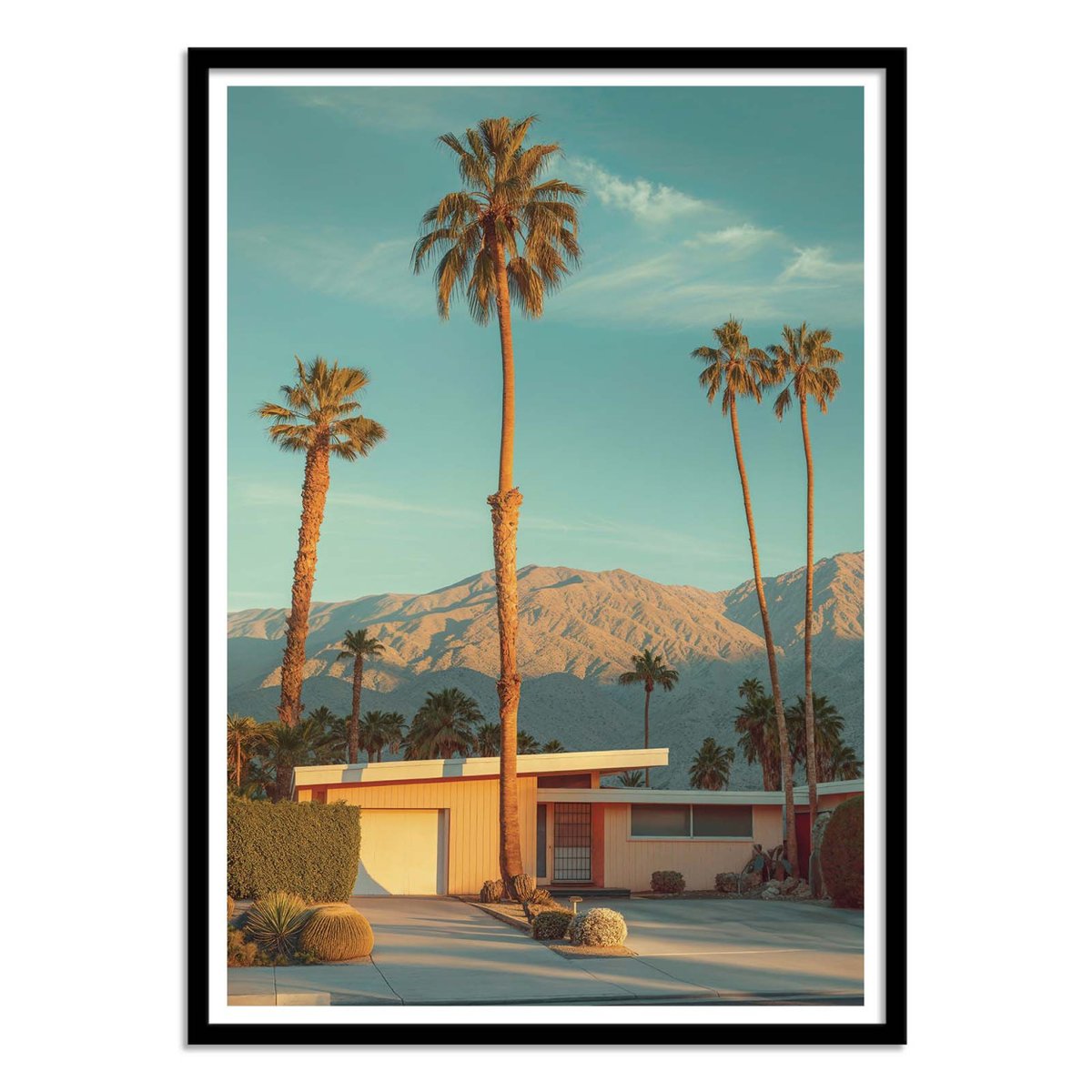 Affiche d'art - Famous palm springs - Philippe Hugonnard couleur unique, WALL EDITIONS