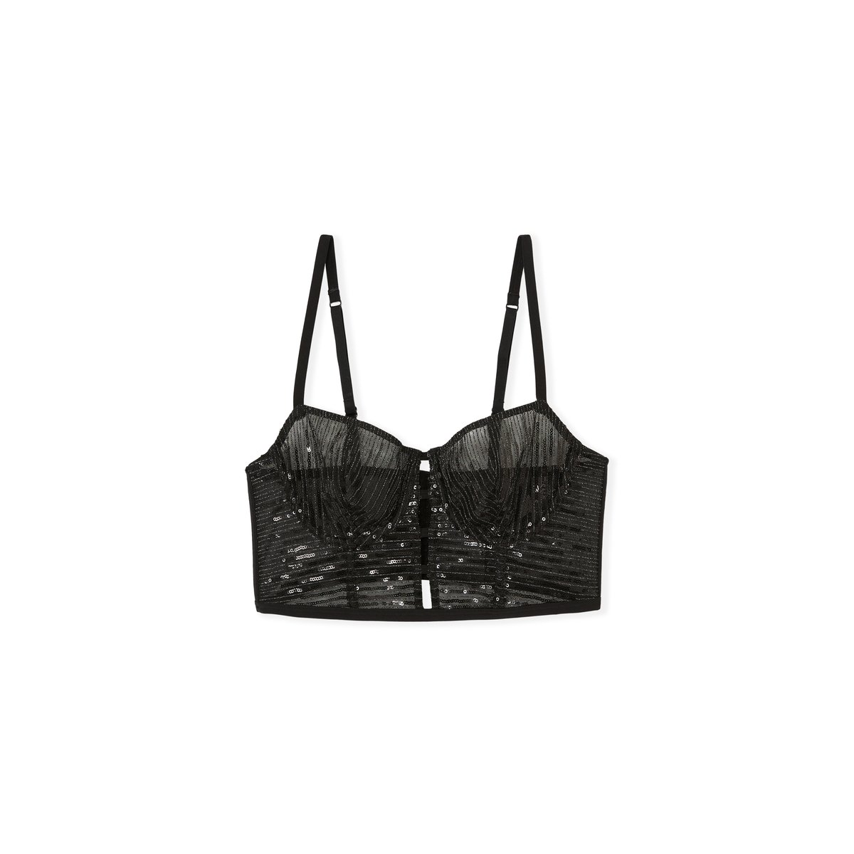 Soutien-gorge N.9 - Bustier en sequins IRIDESCENTE noir, ETAM