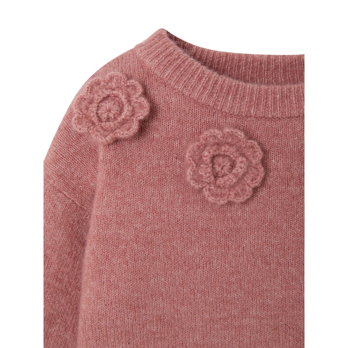 Pull manches longues rose poudré, VERTBAUDET