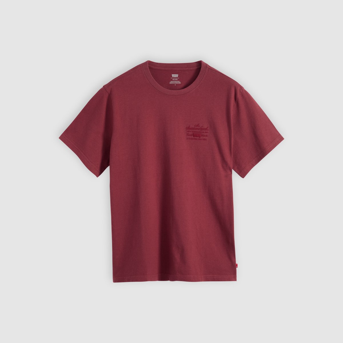 T-shirt graphique coupe ample rouge - levis american legend 5 oxblood red, LEVI'S