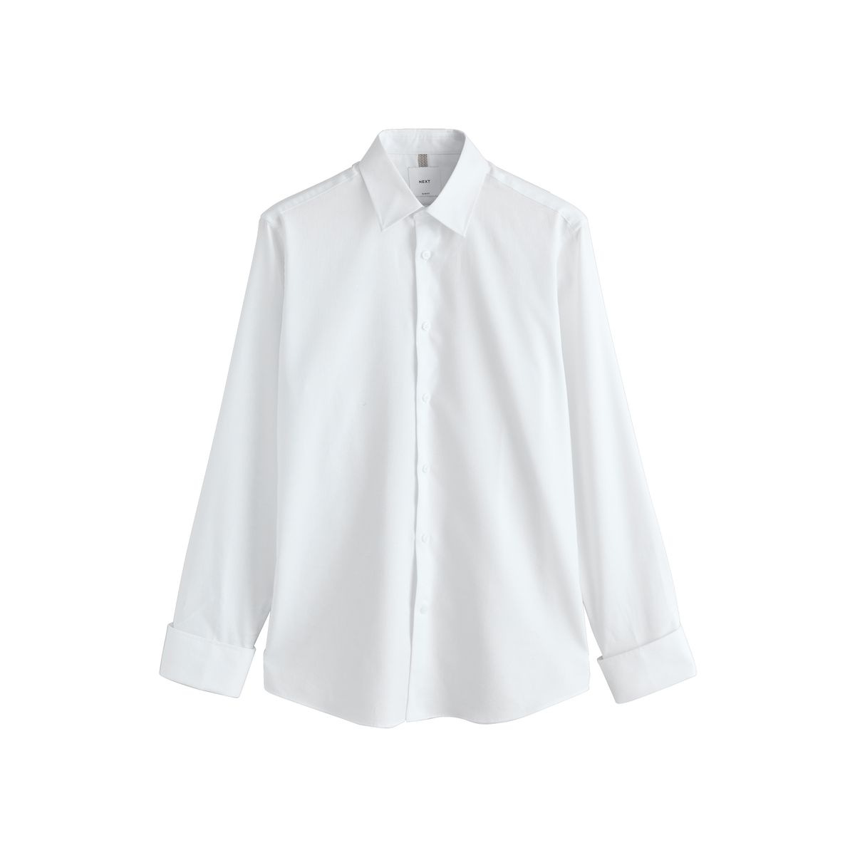 Chemise habillée texturée coton majoritaire blanc, NEXT
