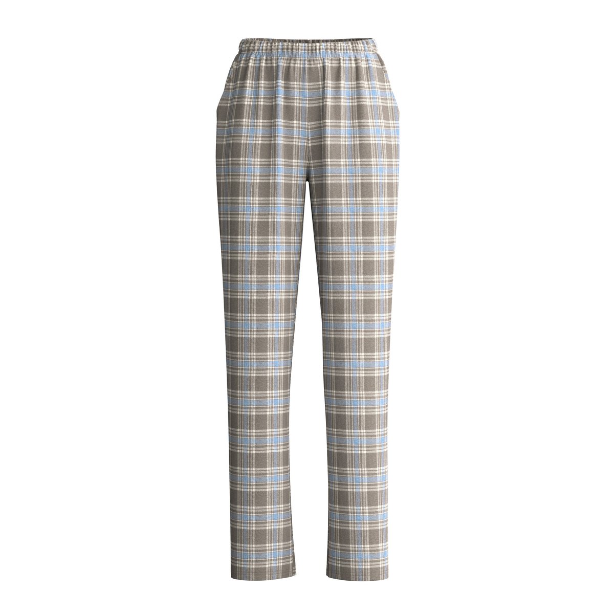 Pantalon en flanelle avec poches latérales Coton ALPINE M&M brun truffe, CALIDA