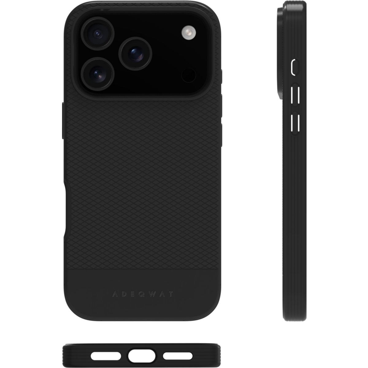 Coque iPhone 17 Pro Max magnétique Noir couleur unique, ADEQWAT