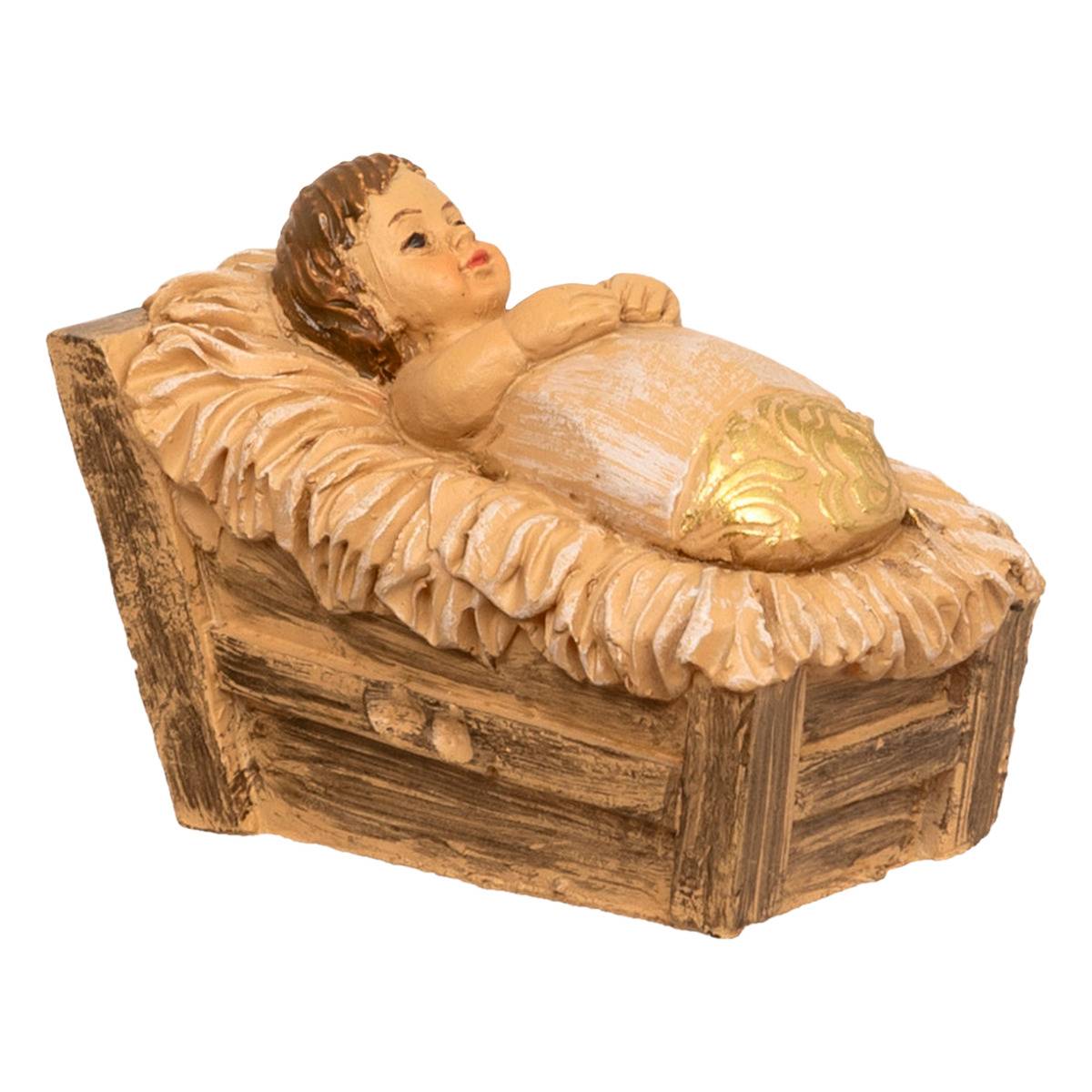 Lot de 10 santons pour crèche de Noël H15 cm résine SYLIO transparent, ATMOSPHERA