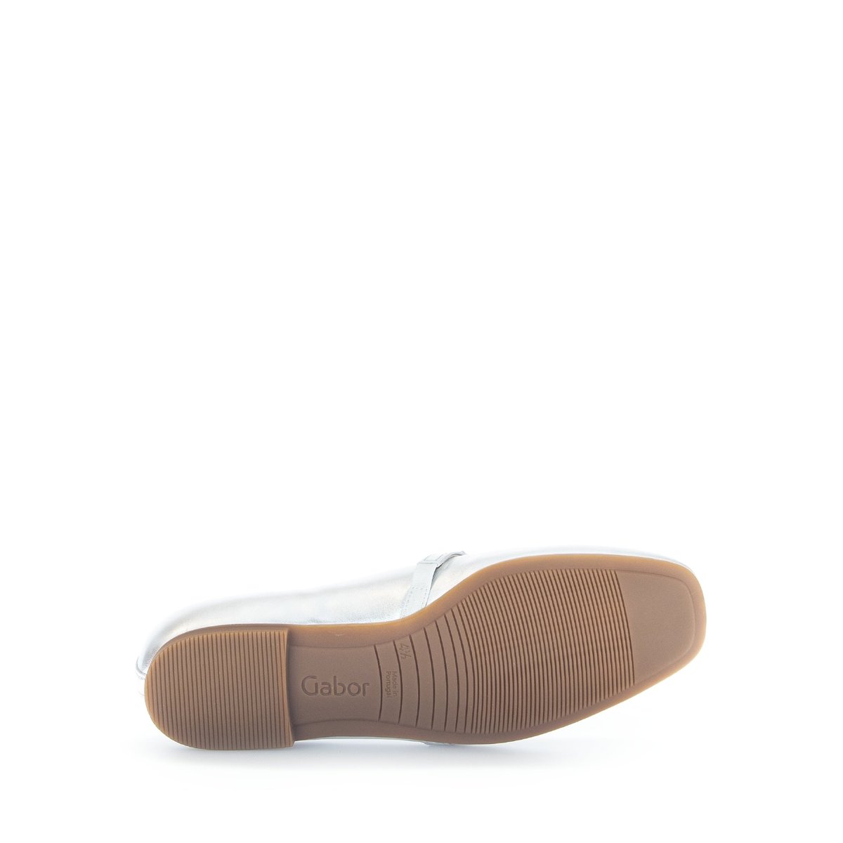 Ballerines en  à talon décroché effet galvanisé argent, GABOR