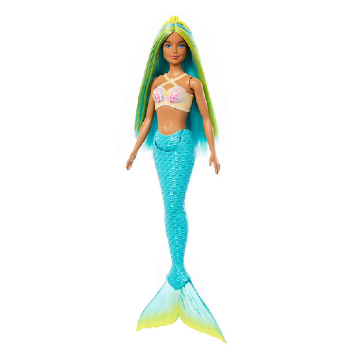 Barbie A Touch of Magic  Poupée Sirene bleue beige, MATTEL