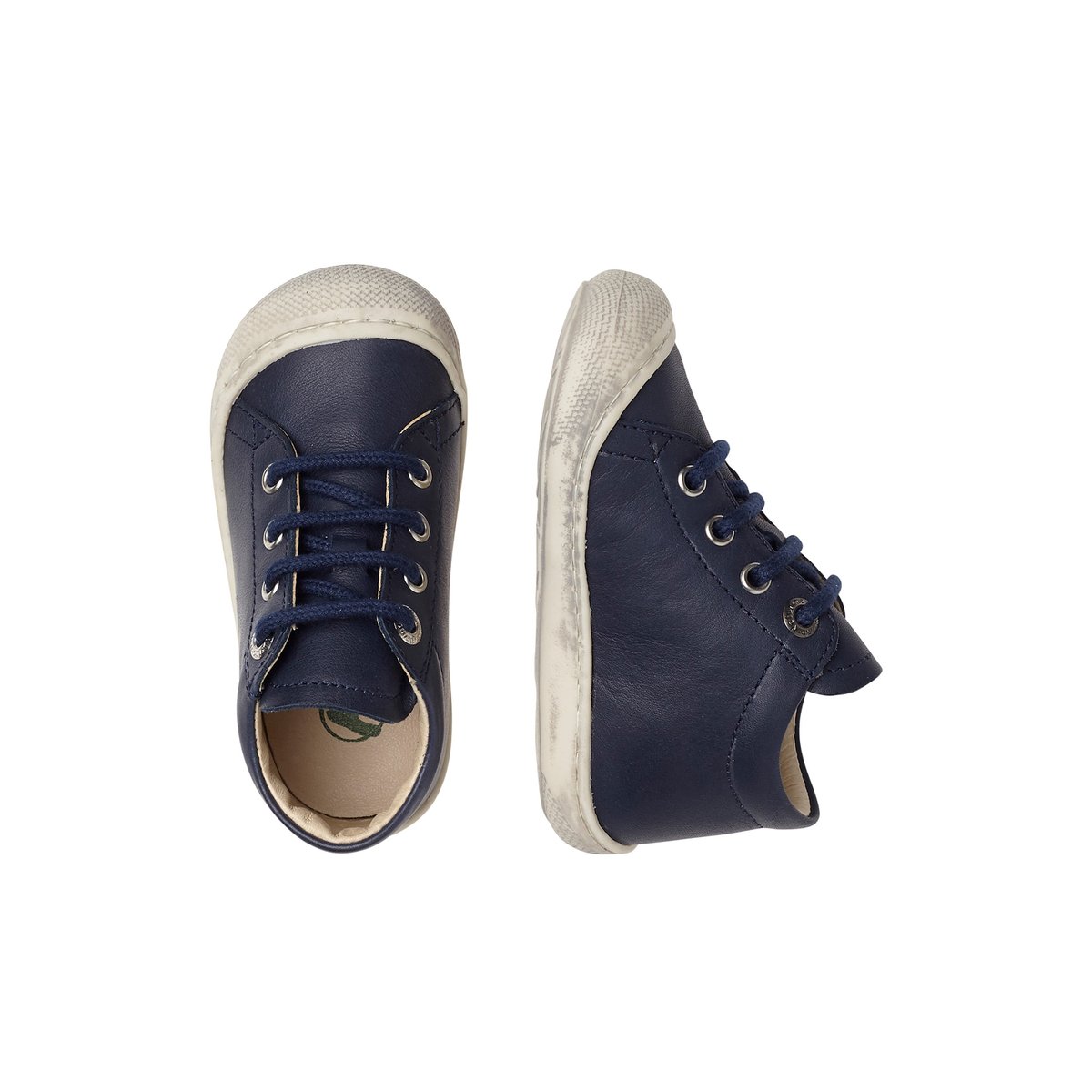 Chaussures premiers pas en cuir nappa COCOON marine, NATURINO