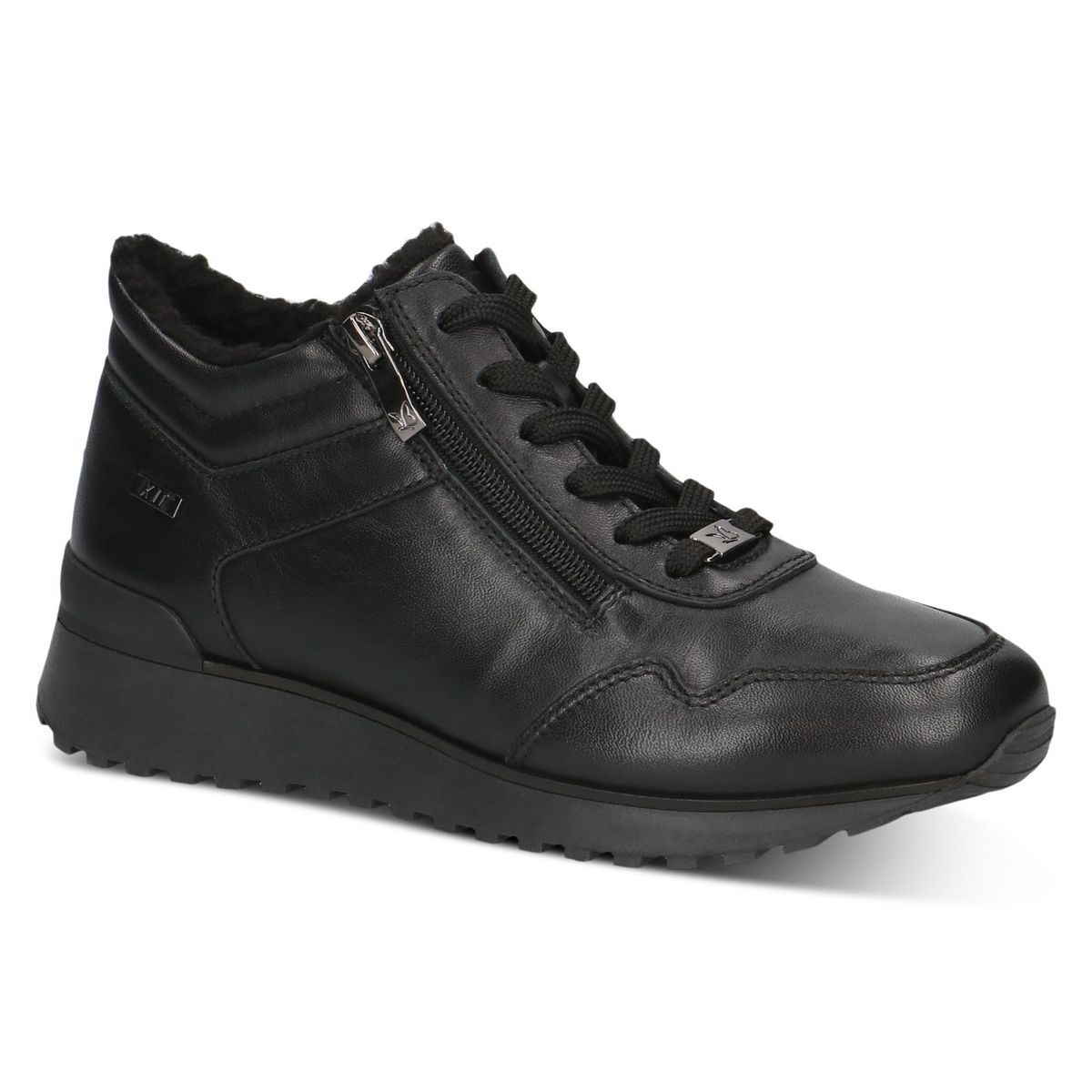 Basket en cuir noir nappa, CAPRICE