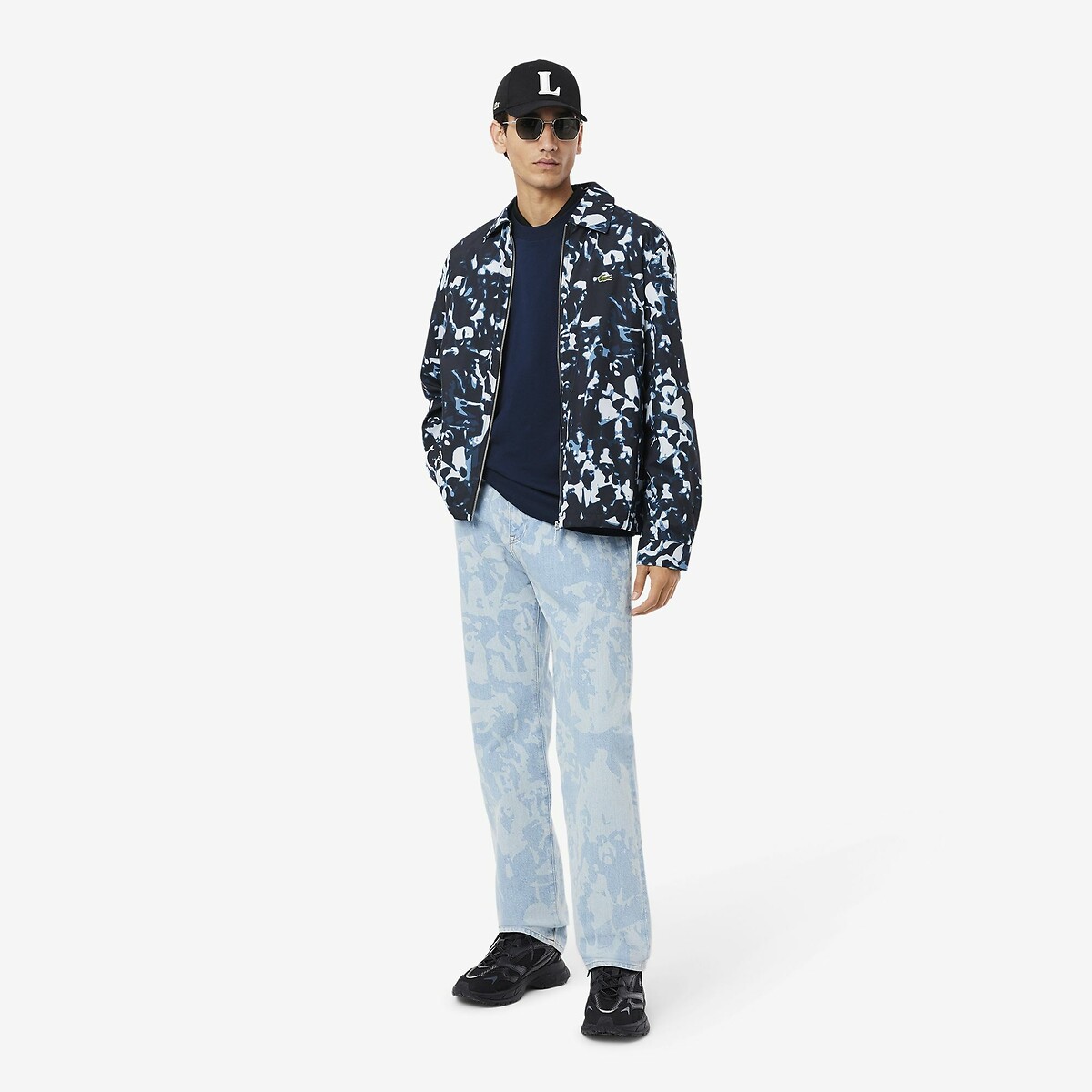 Cotton Long Sleeve T-Shirt navy, LACOSTE
