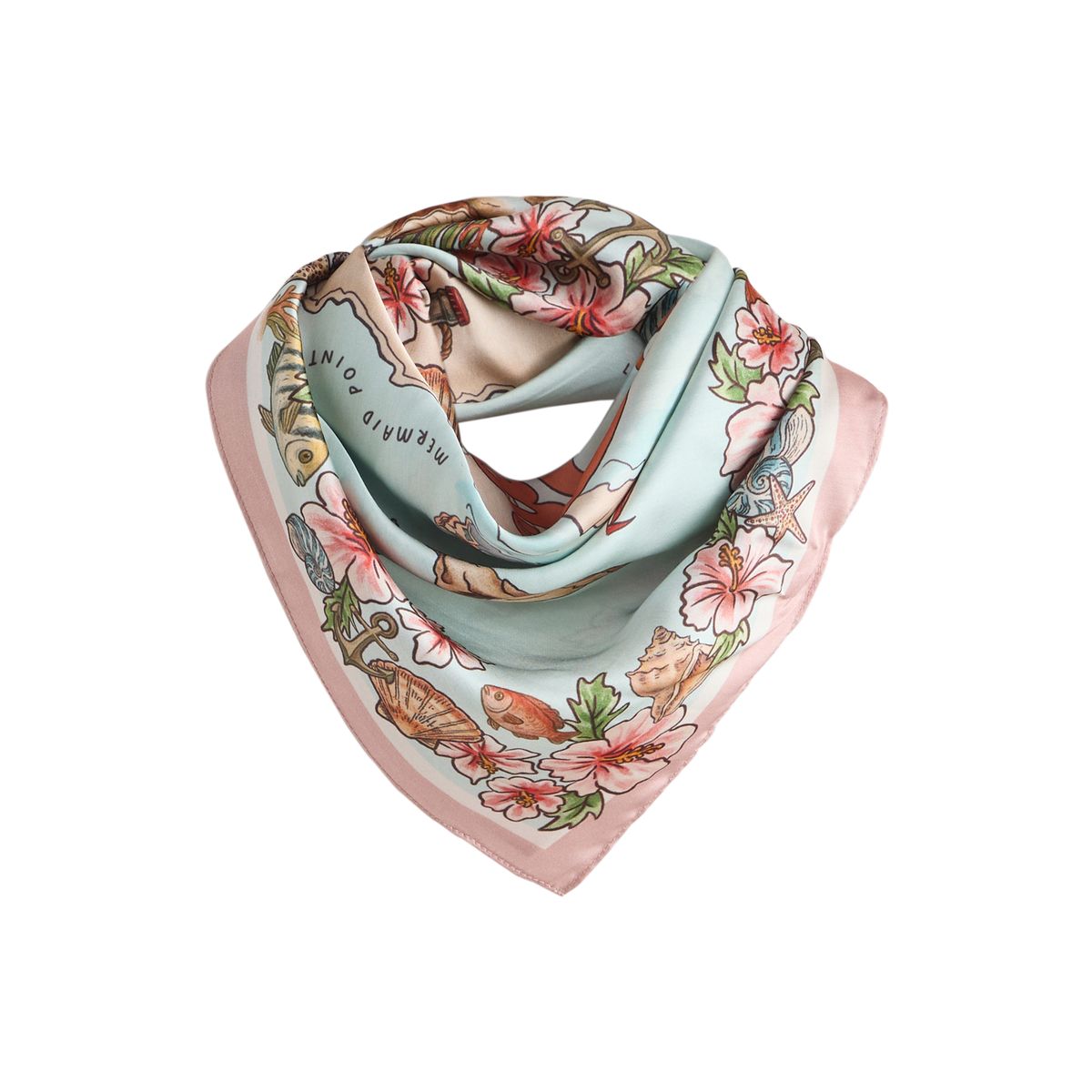Foulard carré léger à imprimé carte coca-cola, NEXT