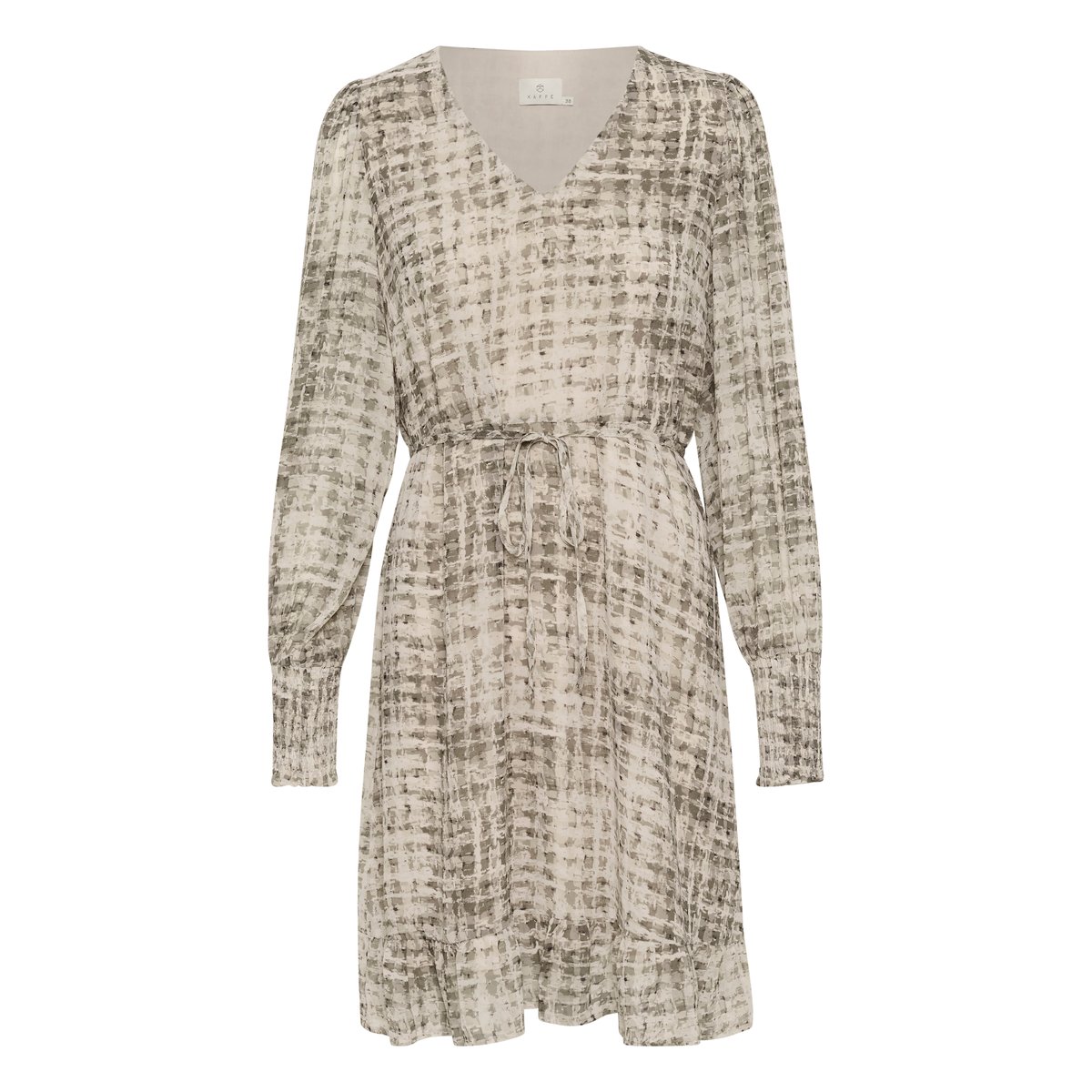Dress gris a carreaux grey texture check, KAFFE