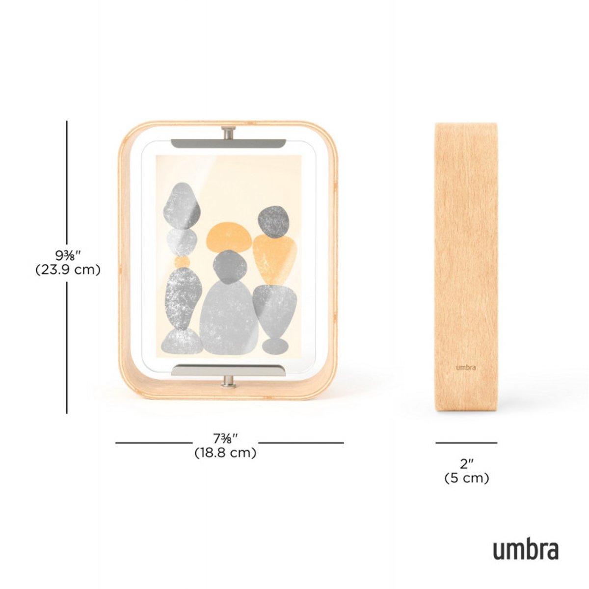 Cadre photo original design bois  BELLWOOD bois clair, UMBRA