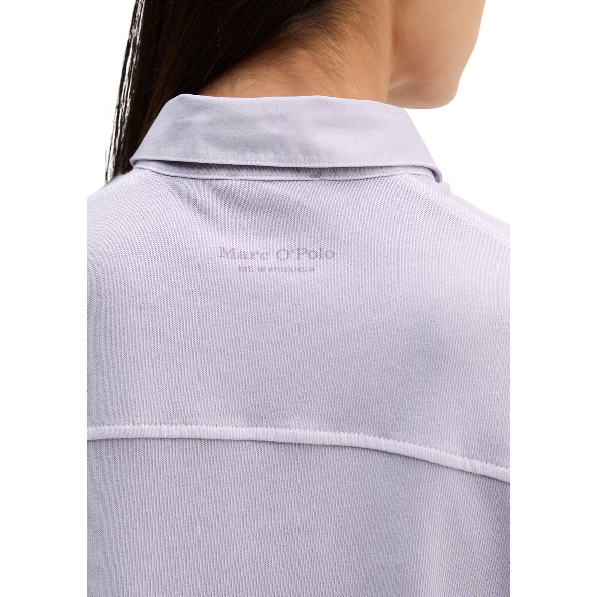 Polo loose en single jersey doux flieder, MARC O'POLO