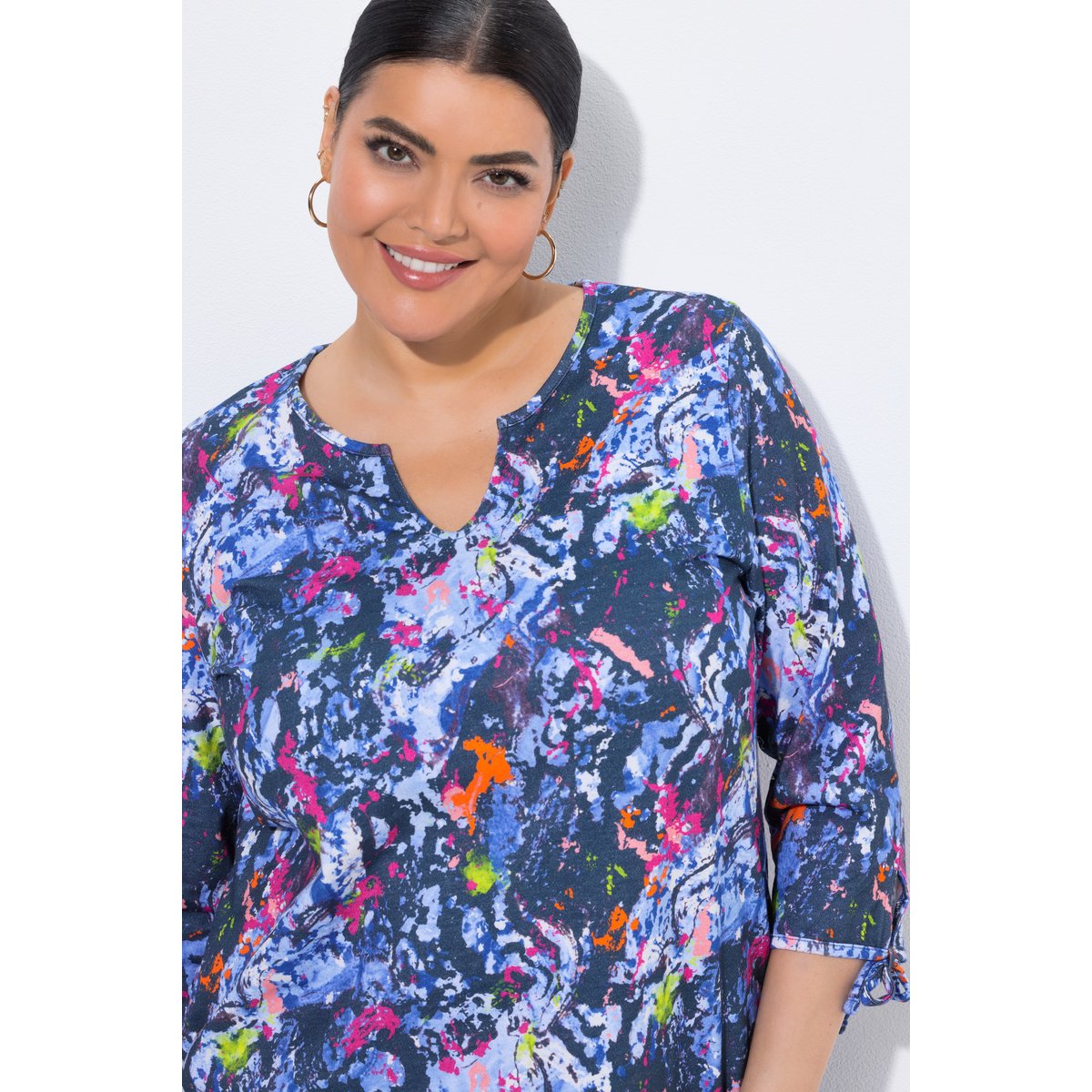 Robe en jersey, coupe évasée bleu encre, ULLA POPKEN