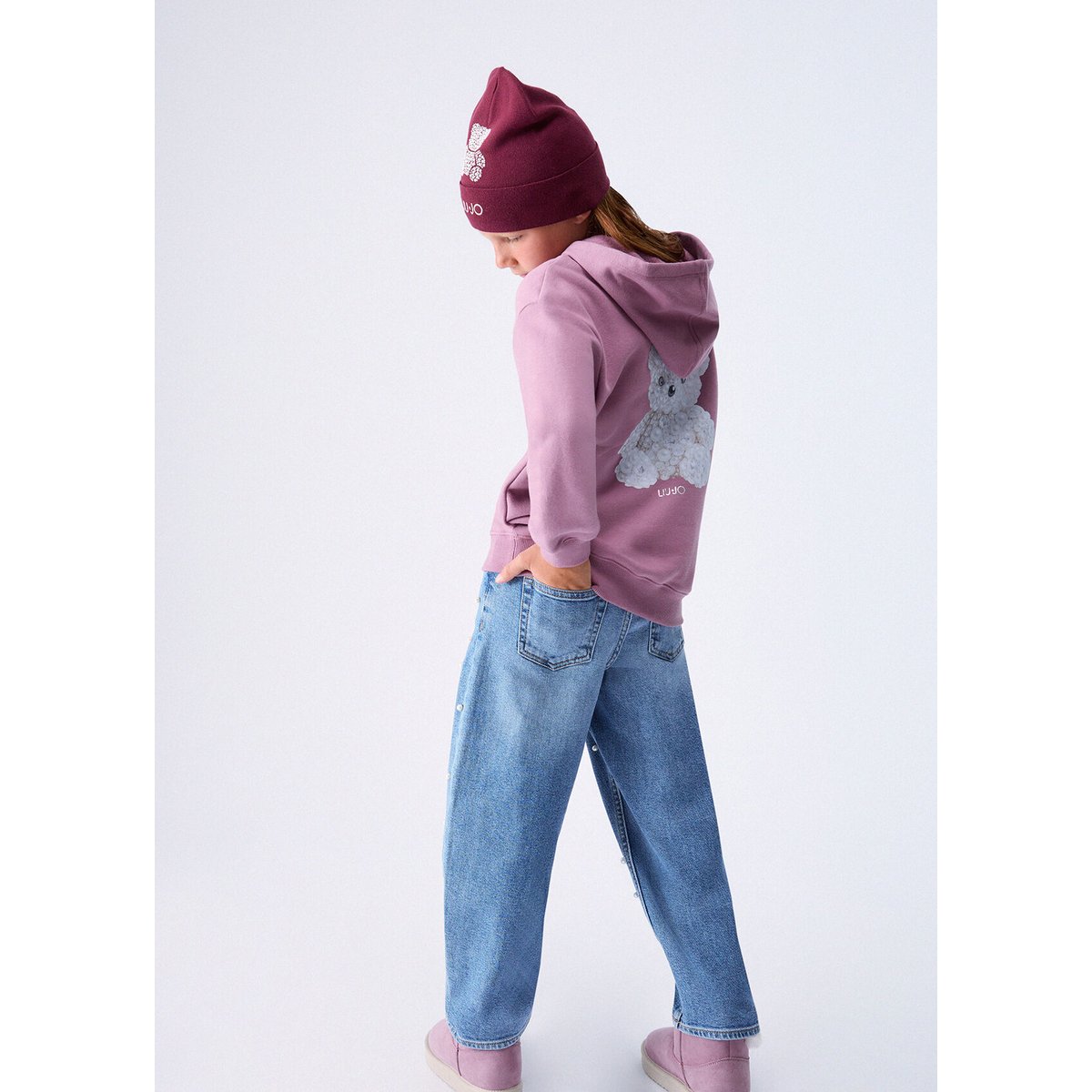 Pantalons ballon avec ornements denim bleu, LIU JO