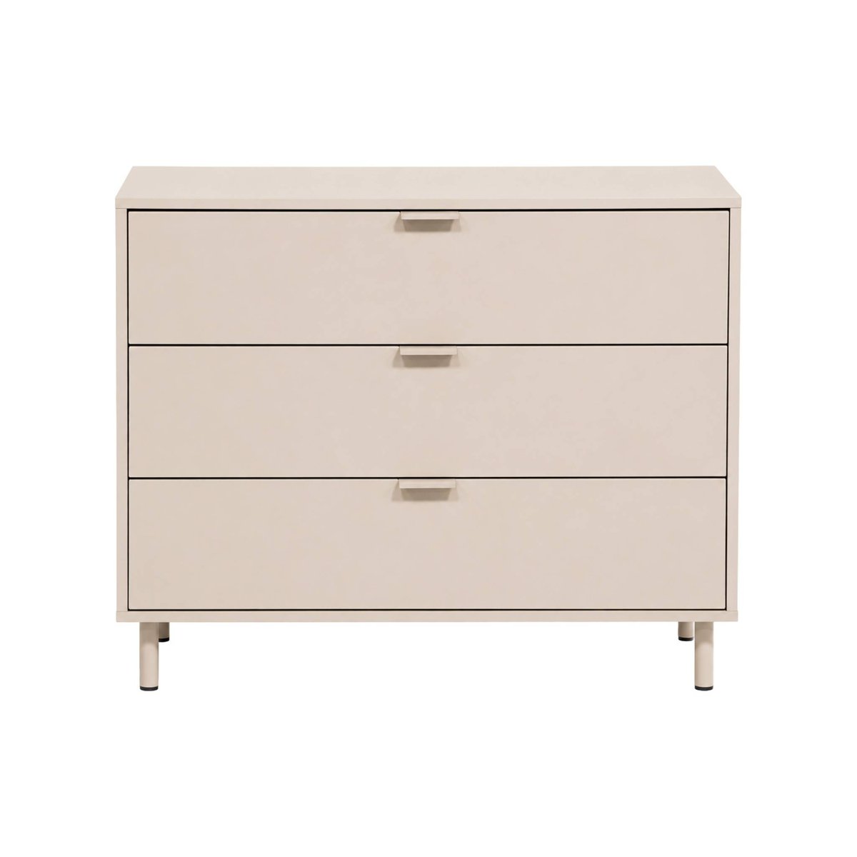 Commode décor bois et métal 3 tiroirs ELLIE beige, SWEEEK