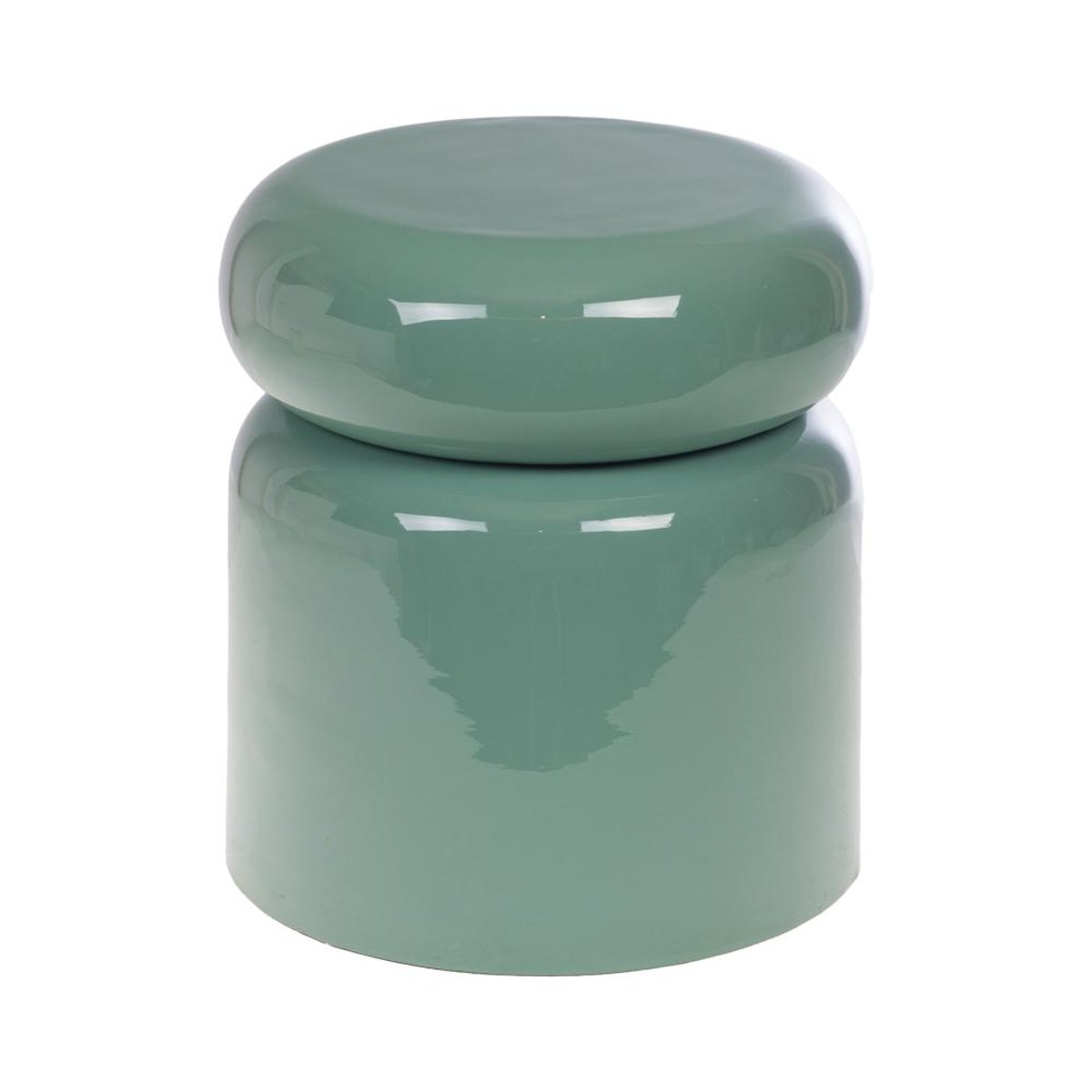 Bout de canapé petit modèle en métal Ø29 cm Elvis vert, AMADEUS