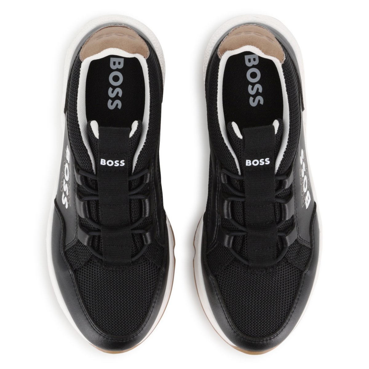 Baskets basses à lacets black, BOSS KIDSWEAR