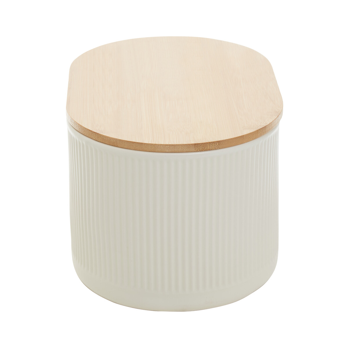 Geometric Bread Bin with Bamboo Lid cream, SO'HOME
