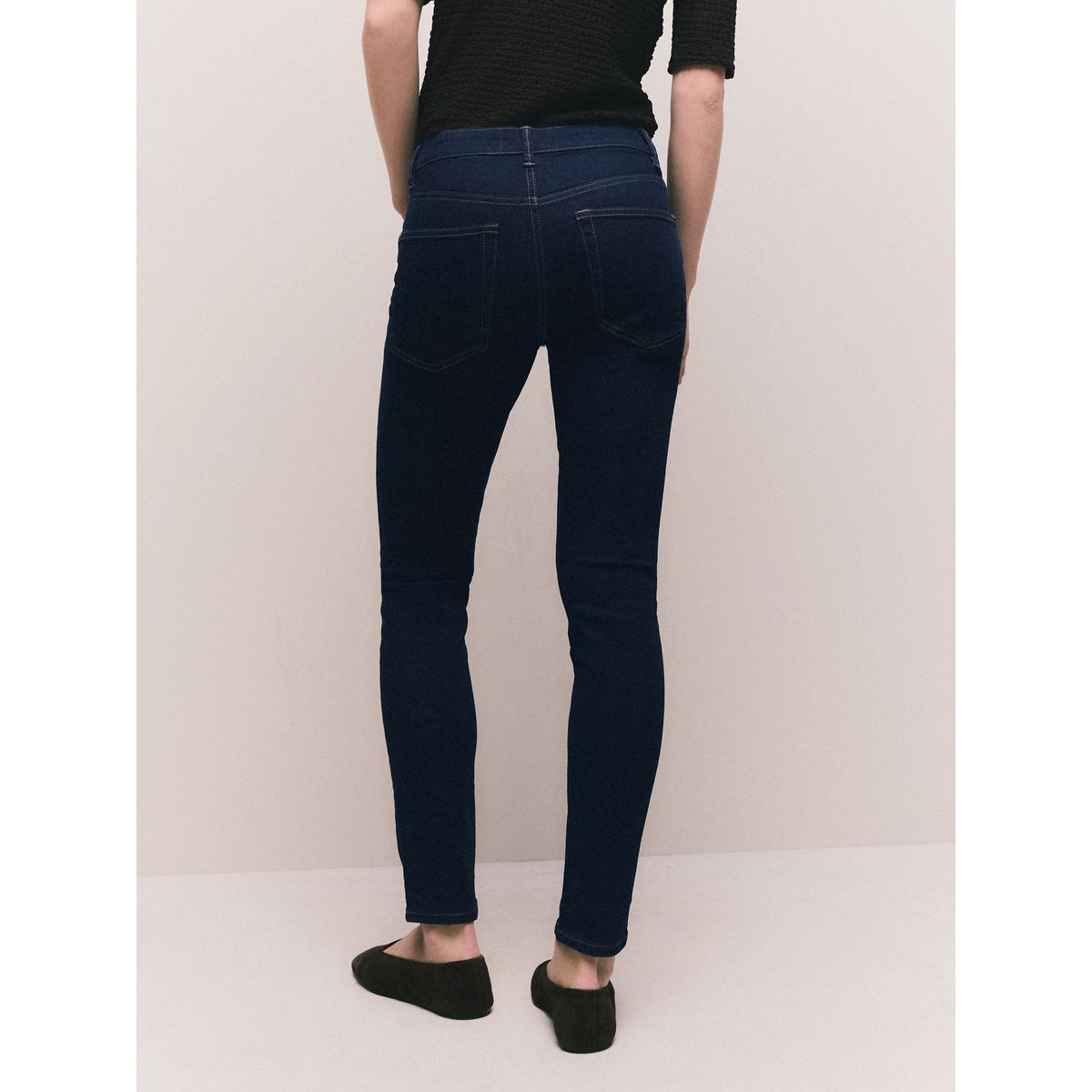 Jean skinny à braguette boutonnée délavage bleu, NEXT