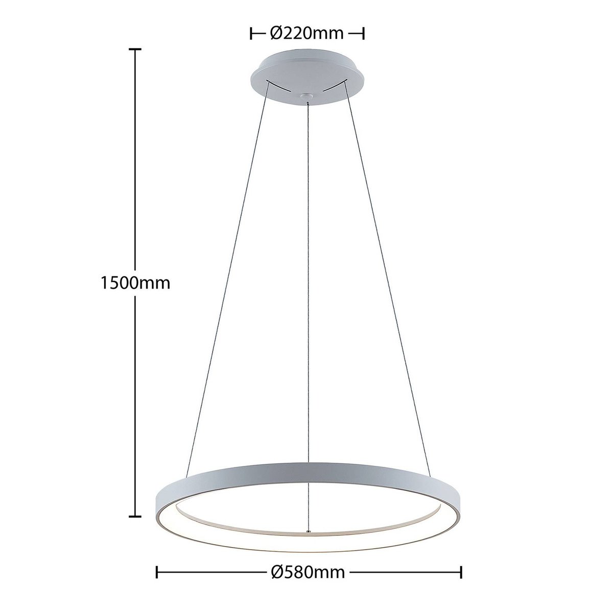 Suspension en métal moderneLED, Vivy blanc, ARCCHIO