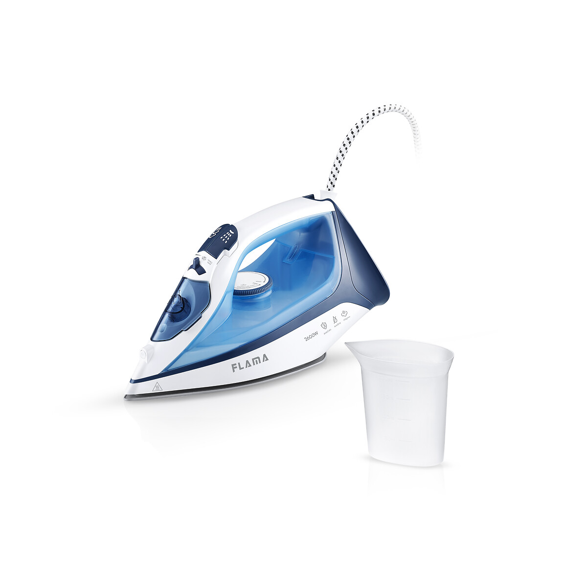 Ferro Vapor 2600W Base Cerâmica 5361FL, FLAMA azul/branco, FLAMA