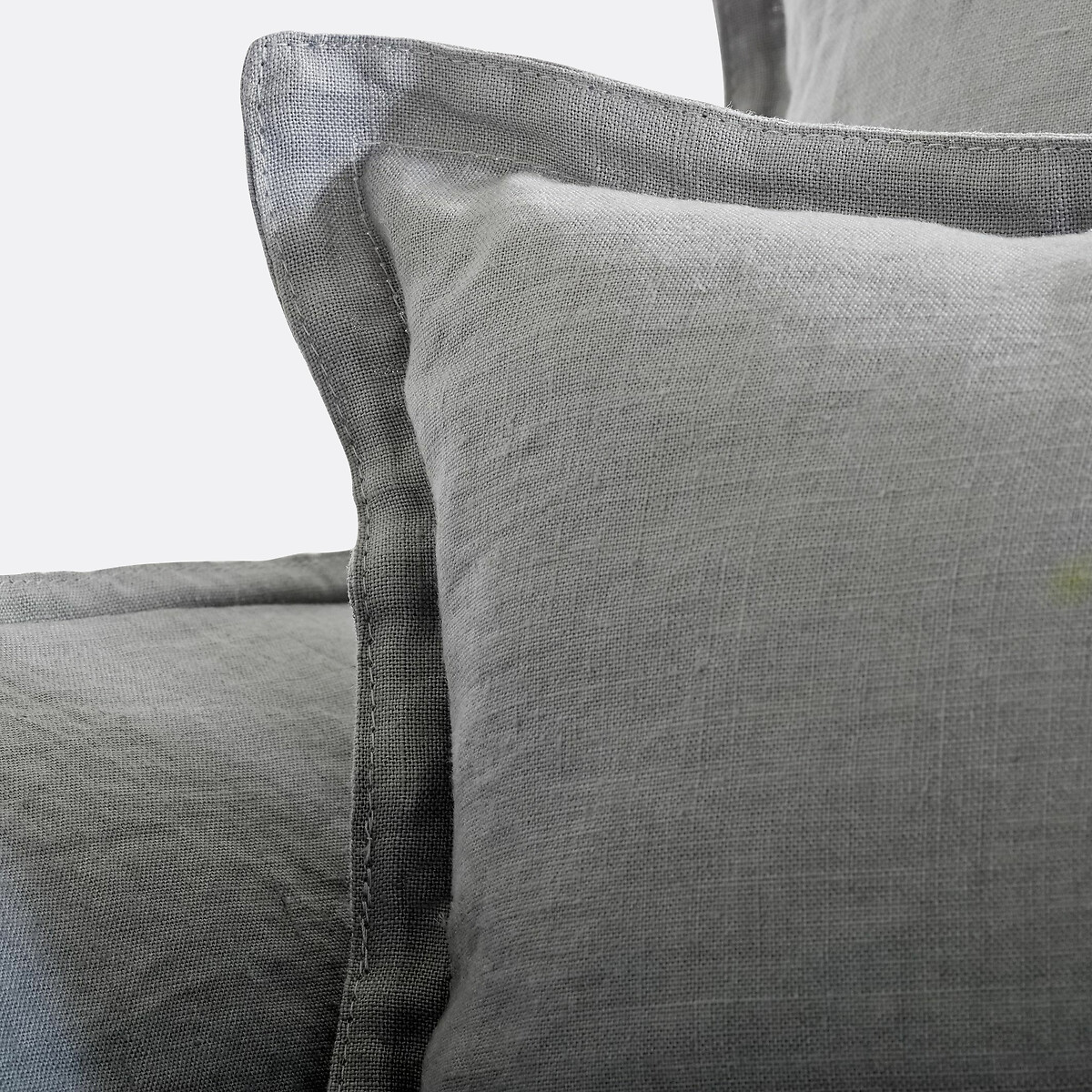 Copripoltrona in lino Odna grigio chiaro, LA REDOUTE INTERIEURS