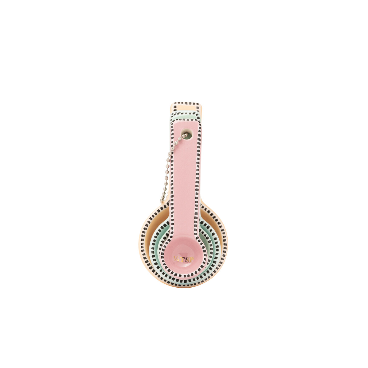 Set of 4 Ceramic Pastel Measuring Spoons multi-coloured, YVONNE ELLEN