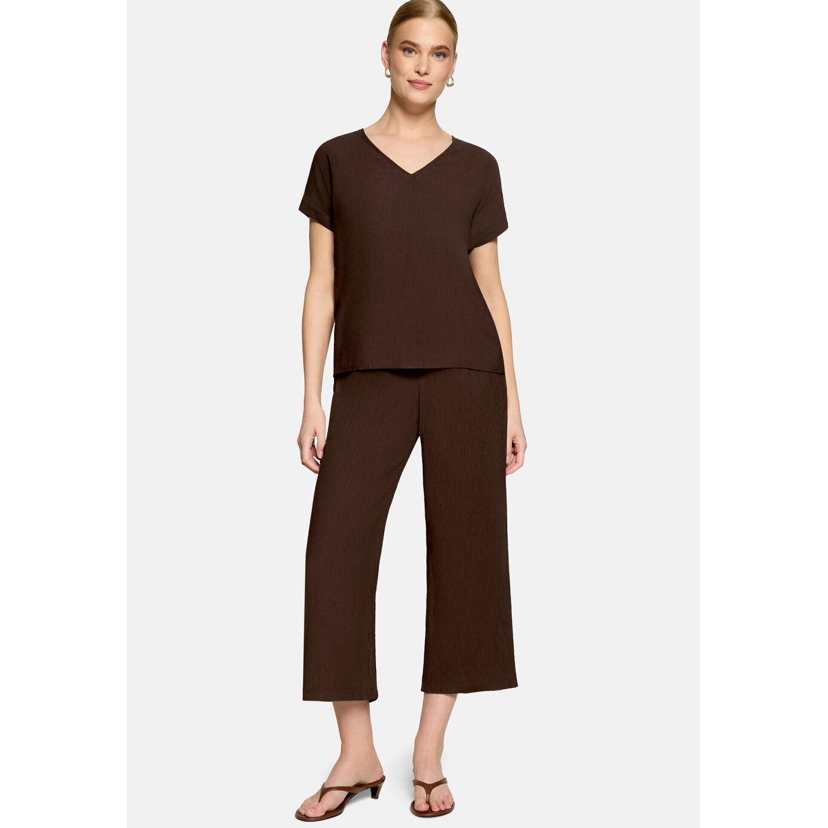Blouse casual sans manches chocolate plum, ZERO